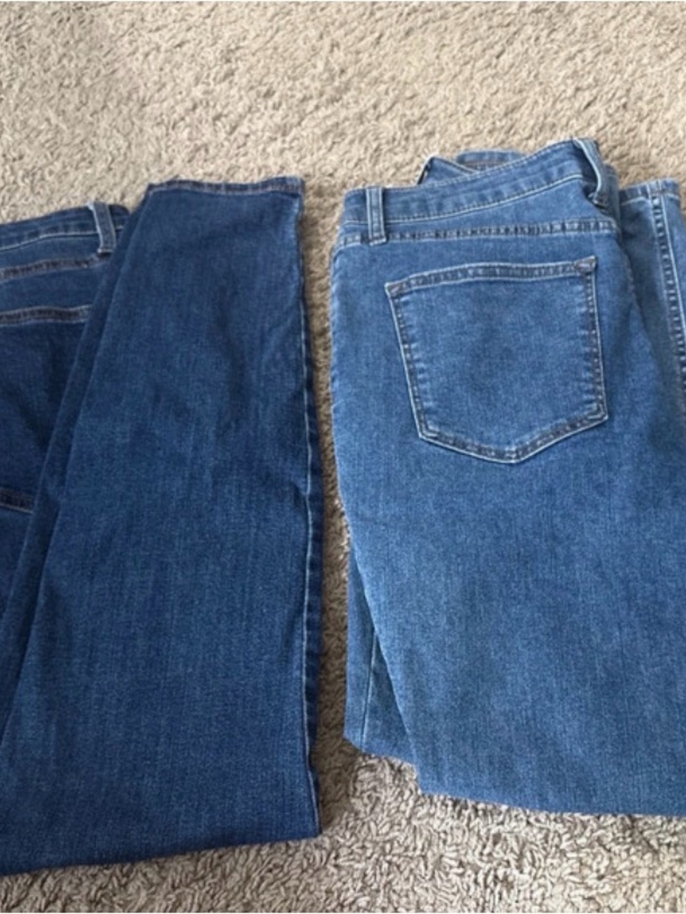 No Boundaries Women's Straight Leg Jeans in Medium & Dark Blue
